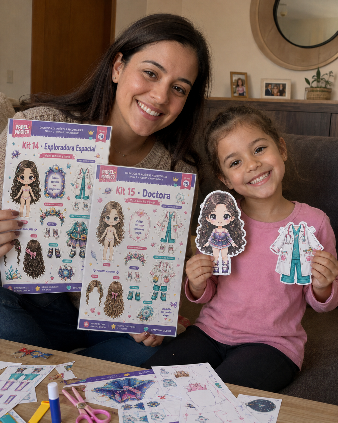 Páginas impresas listas para cortar